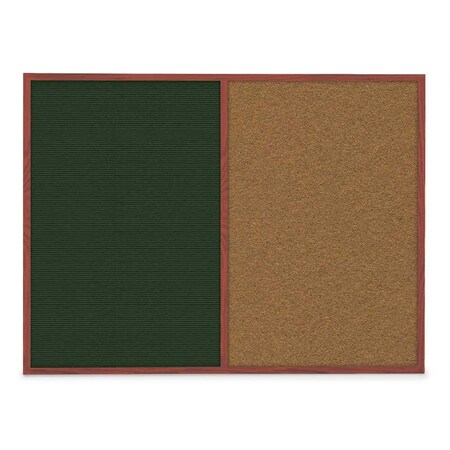 United Visual Products Sliding Door Indoor Enclosed Corkboard, 3 UV9000ACS-BRONZE-FORBO